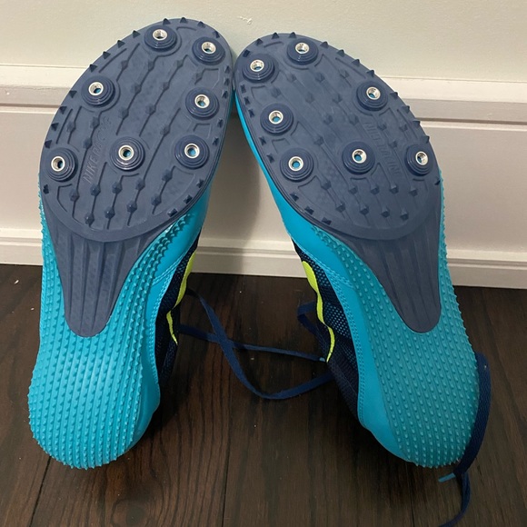 Nike Cleats Men's Size US 11 Rival S Two Tone Blue w Neon Logo - Picture 3 of 4